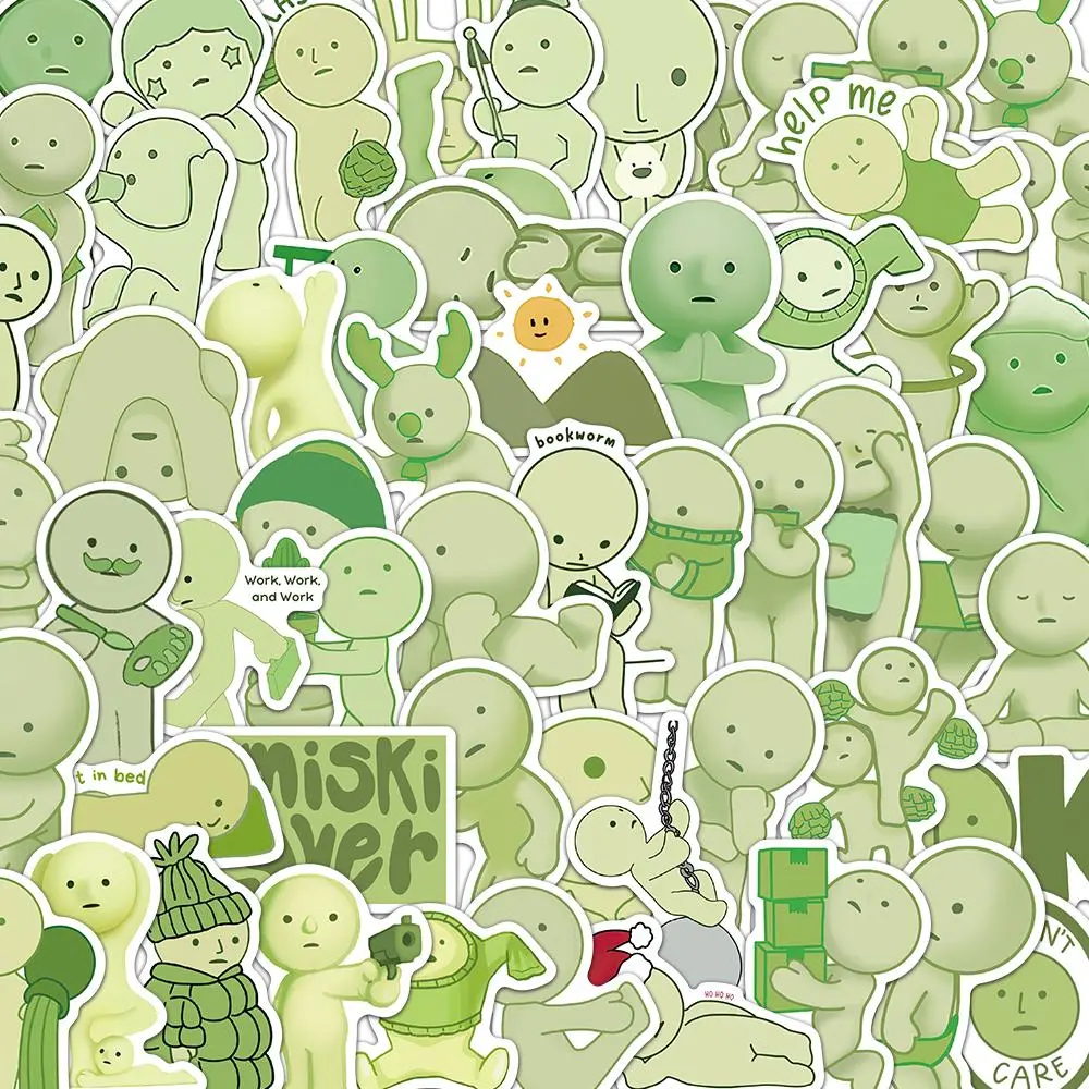 Cartoon Smiski Corner Sticker, 50pcs/set Cute Cartoon Decorative Sticker, DIY Decals for Water Bottle, Laptop, Cellphone, Phone Case, Devices, Scrapbooking and Journal Making, Accessories
