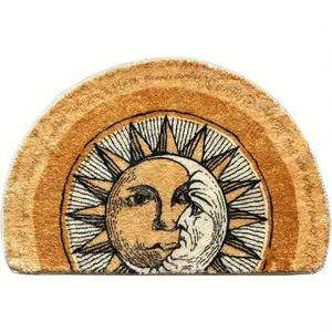 28x20 Inches Absorbent Half Round Indoor Entrance Rug Doormat - Soft, Non-Slip, Machine Washable, And Durable For Bedroom, Front, Back, And Outdoor Entryway - Easy  Clean And Maintain