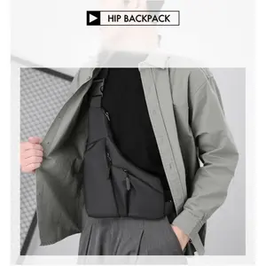 Men Small Sling Shoulder Crossbody Bag, Lightweight  One Strap Casual Chest Bag Slim Backpack for Outdoor Walking Trip Hiking Biking Fits Up