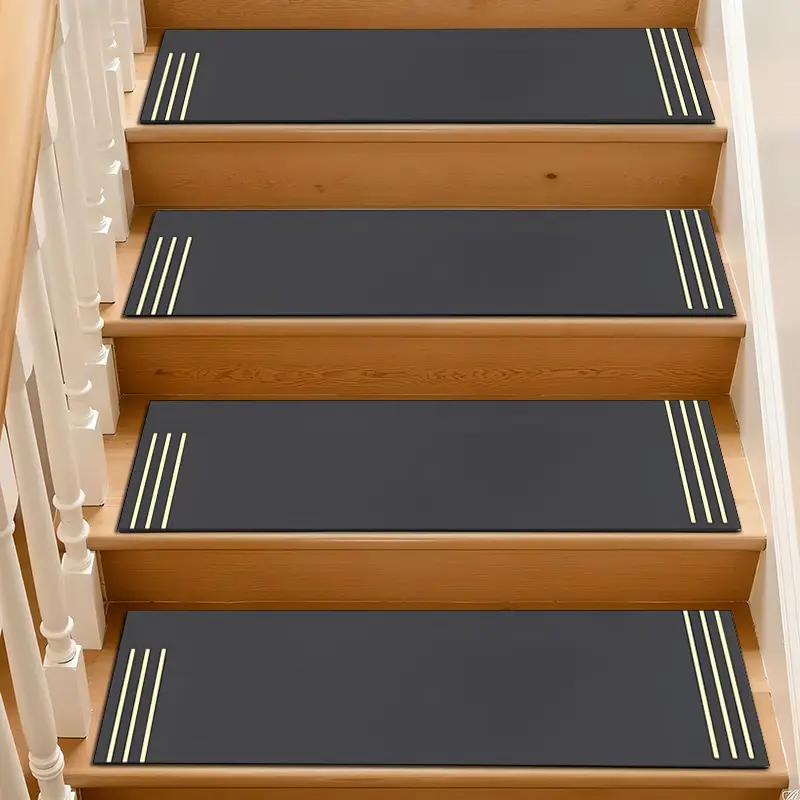 Vintage Diatomaceous Earth Stair Mat, Absorbent Non-Slip Wooden Step Rug, Quick-Dry Moisture-Draining Stair Gripper, Washable Non-Slip Floor Mat