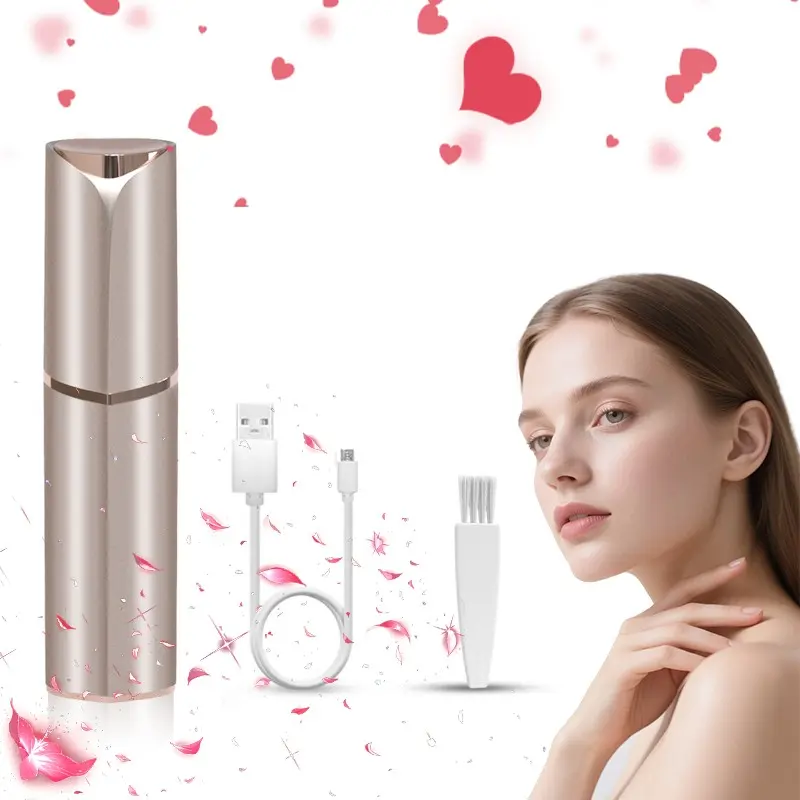 Summer New Hot selling Lipstick Shaver, Electric Shaver, Facial Eyebrow Trimming and Hair Removal Device, 2-in-1 Electric Eyebrow Trimming Tool, Brow Trimmer, Home Goods Sharing