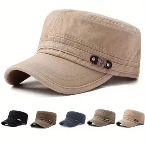 Unisex Vintage Flat Caps Army Cap Outdoor Sport Adjustable Sunscreen Leisure Hat Spring Autumn Travel Tourism Beach Vacation