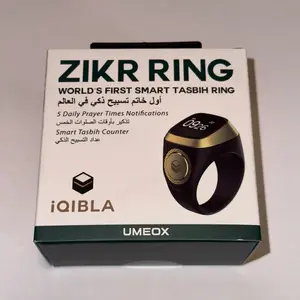 iQIBLA UMEOX Smart ZIKR Ring with Electronic Tasbih Counter and 5 Daily Prayer Time Notifications