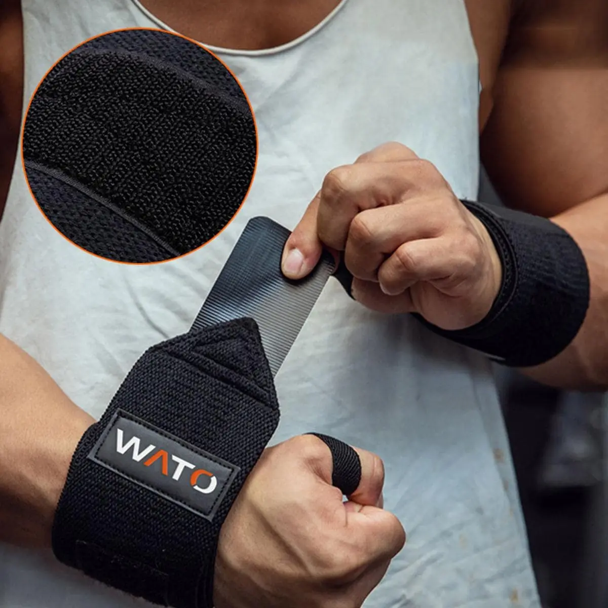 Heavy Duty Wrist Wraps with Adjustable Compression, Durable Elastic Support with Thumb Loop for Bodybuilding and Weightlifting Beginners, Durable Elastic Material