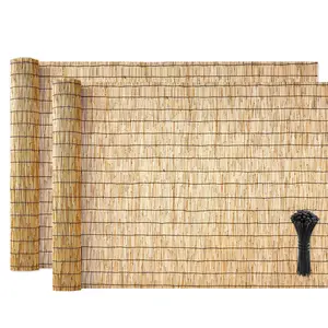 VEVOR 2-Pack Natural Reed Fencing Full Rolls (4 ft x 16.4 ft) with Zip Ties, Outdoor Organic Look Privacy Blocker, Backyard Divider, Soft Light & Breathable Hand Tool Accessory