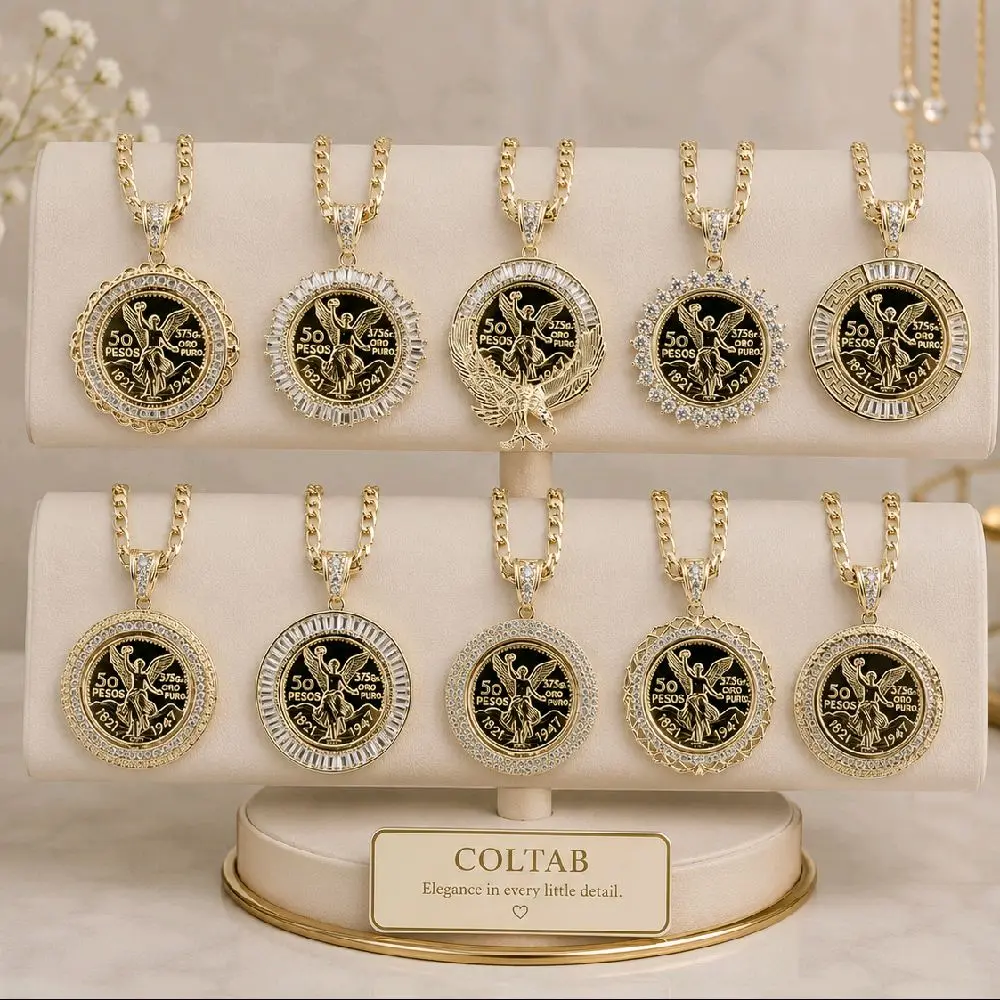 (BBB.) 14K Centenario and Chain Gold Plated  Water Resistant diferent chain available.