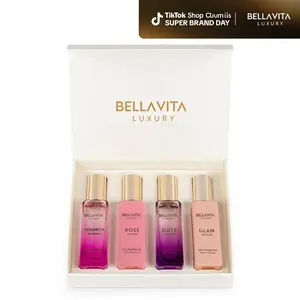 BellaVita Luxury's Perfume Gift Set For Women | 4 Luxury Minis | Long Lasting | Senorita, Rose, Date, Glam | Eau De Parfum | Portable Perfume Kit | Super Brand Day Exclusive