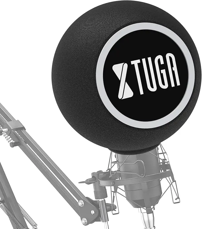 Xtuga CV-101 Studio Microphone with Acoustic Isolation Pop Filter for Professional Vocal Recordings