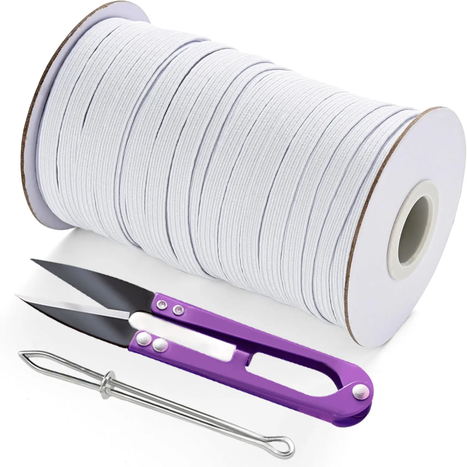 Sewing Elastic Band, 1/3 in 30 yds High Elastic Cord Strap for Waistbands, Pants, DIY Crafts Sewing Elastic Band, 1/3 in 30 yds High Elastic Cord Strap for Waistbands, Pants, DIY Crafts
