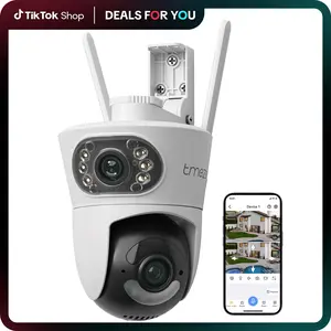 4K 4MP WiFi Security Cameras, DualLens 2.4 GHz Wireless lP CameraSecurity Camcorder, 1 Count NightVersion Home Safe Security MonitorWith Auto Tracking