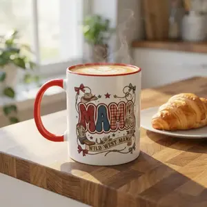 Western Mama Accent Coffee Mug (11, 15oz), Cute Mom Mug, Mama Life , Mom Birthday Gift, Mothers Day Gift, Western Mama, Mom Appreciation