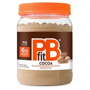 PBfit 30 Ounce Peanut Butter Powder Chocolate Flavor, Cocoa Powdered Peanut Butter Spread From Real Roasted Peanuts and Cocoa, 6g of Protein 7% DV, Gluten-Free, 70 calories, 88% less fat (Pack of 1)