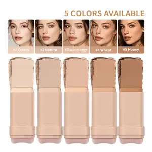 Silicone Foundation Stick, Smooth Lightweight Easy Application, Hydrating Flawless Coverage, Facial Brightening, Matte Waterproof Concealer, Concealer Foundation Hybrid, Hydrating Buildable Coverage, Makeup Essential