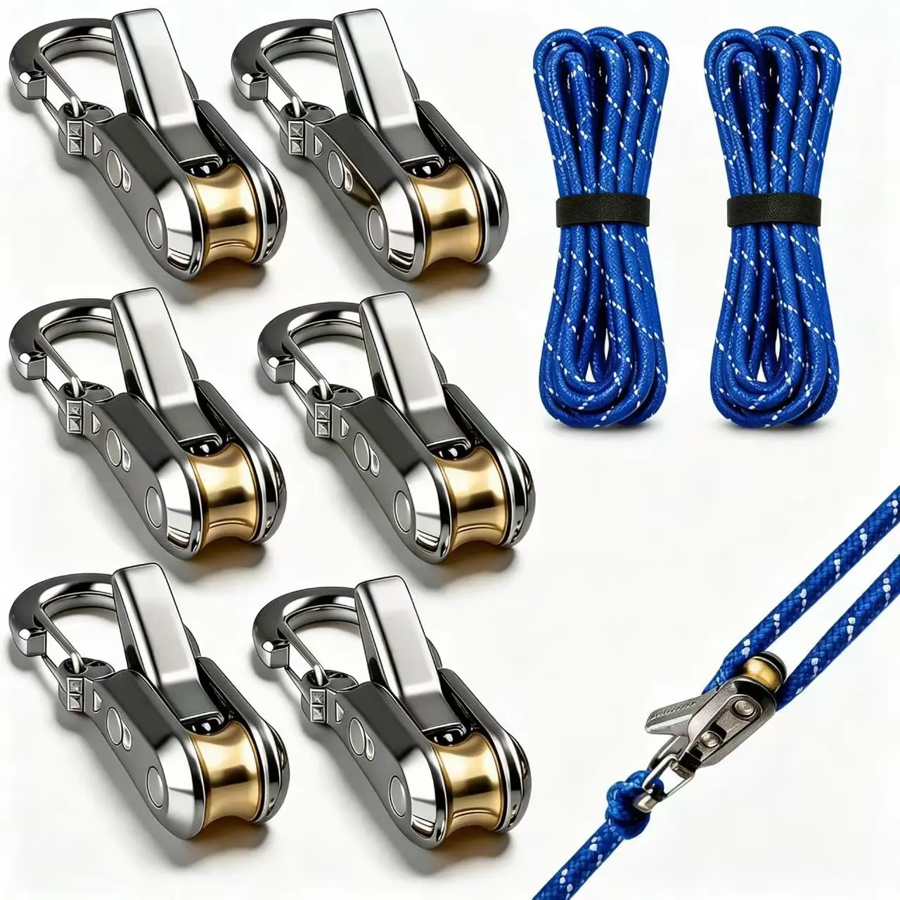 Retractable Adjustable Loop Rope Reel, 2026 New Safe Securing Device with Simple Knot Accessories for Camping Sailing Truck & Automotive Use