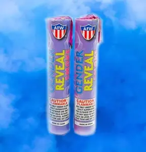 Blue Gender Reveal Tube-Shape Smoke Sticks, 2-Pack Biodegradable Long-Lasting Blue Smoke, Easy Ignition for Outdoor Events, Eco-Conscious Discreet Packaging, Ideal for Photos & Videos
