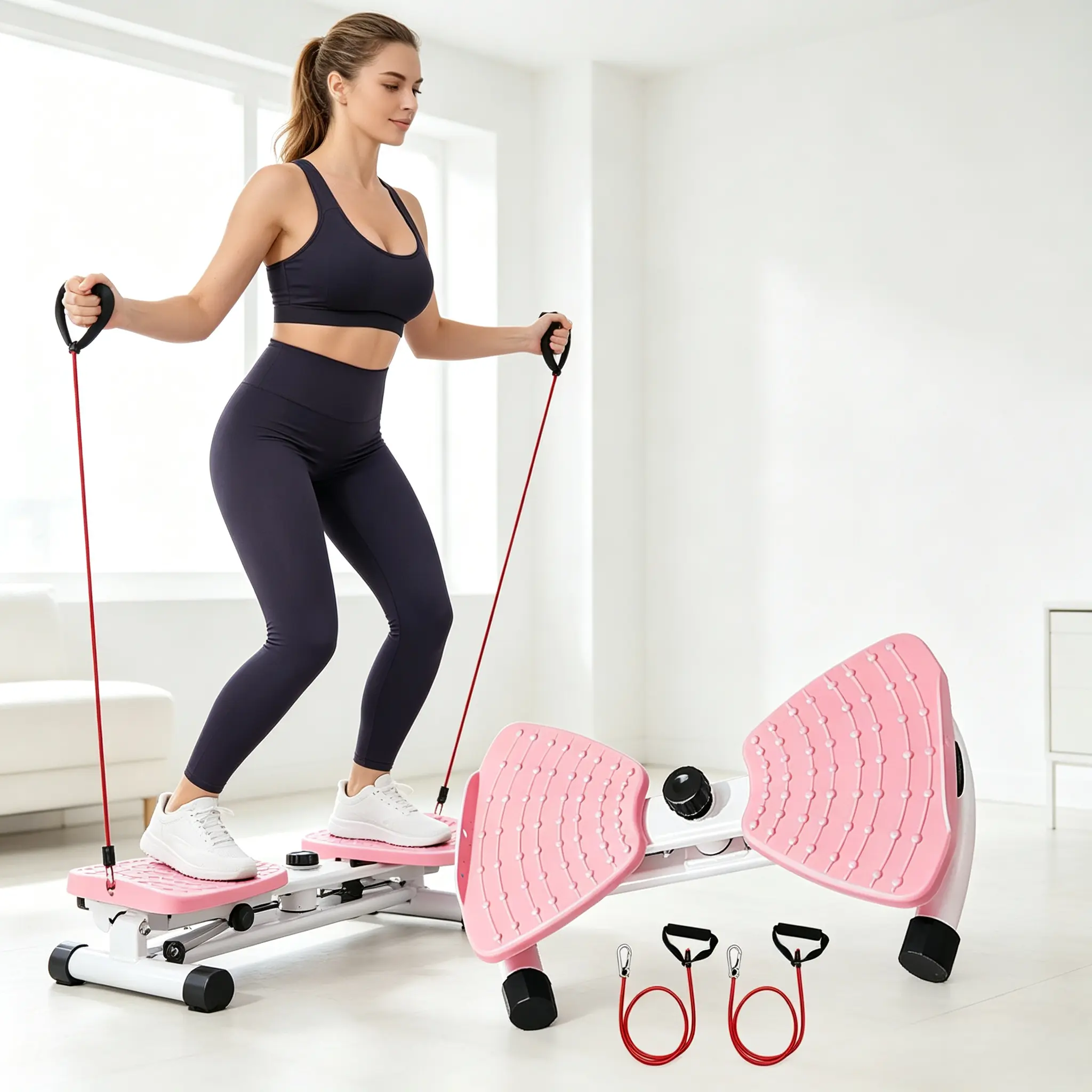 Portable Waist Twister Exercise Board - 300 LBS Load Bearing, Noiseless, Compact Household Fitness Gear for Easy Storage, Indoor Daily Workout Equipment for Adults