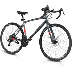 Pipleo Road Bike, 700C City Commuter Bicycle, 21 Speeds Shimano Drivetrain Sport Racing Bike, Light Weight Aluminum Frame, Urban Street Bike for Men Women Adult Bicycle