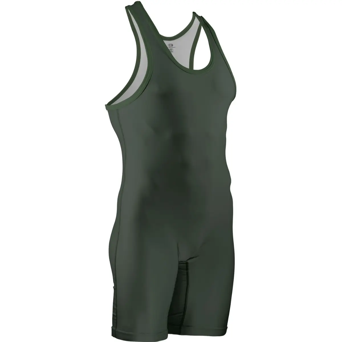 Cliff Keen Relentless Dark Green Wrestling Singlet - Full Body Compression Tight Sports Vest with Mxs Fabric, Moisture Wicking, Breathable, Quick Dry, Second Skin Fit, Legal Cut, Multi-Size, Lower Body Support for Tournaments, Freestyle Wrestling