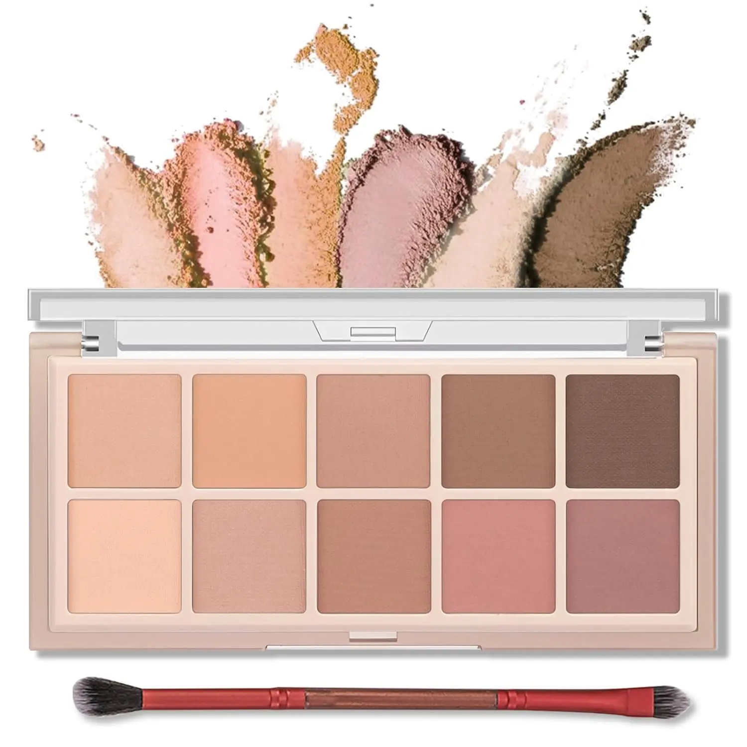 Eyeshadow Palette, Matte Light Brown Eye Shadow Makeup, Ultra-Blendable High Pigmented Long Lasting