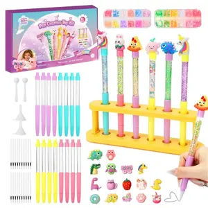 16 Pen DIY Flow Pen Creative Set with 80+ Accessories, Creative Handmade Kit for Boys, Perfect Birthday Gift for Girls, Boys' Craft Activities, Party Favors