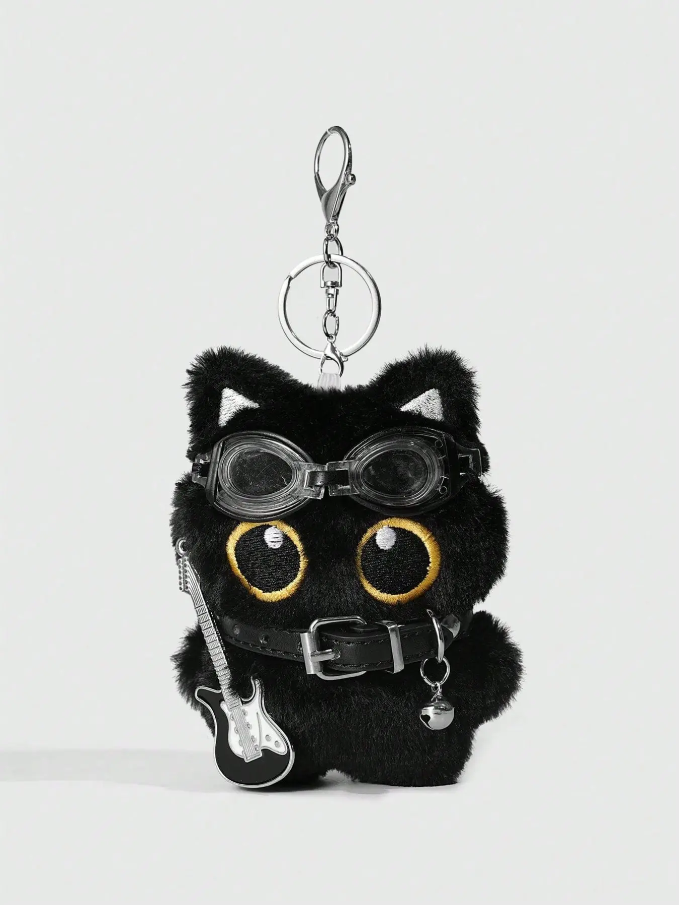 Adorable Pilot Cat Doll Bag Charm, Punk Rock Necklace Decoration, 3D Keychain Animal Gift for Birthdays and Holidays, Bag Pendant Keychain, Keychain For Bags, Cute Keychain Accessory, Animals Keychain Decor