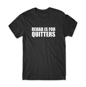 Rehab Is For Quitters Mens Funny Shirt, Vintage Graphic Unisex Cotton Unisex Tee, Menswear Top Underwear Streetwear Crewneck Casual