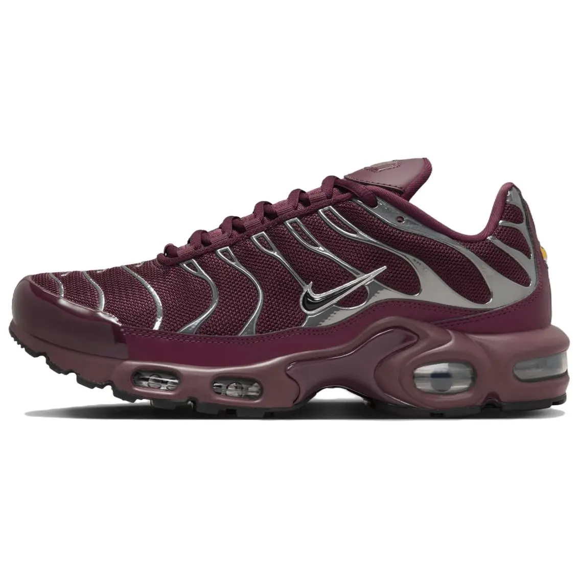 Women's Special Edition Casual Sneakers - Female Shoes, Night Maroon & Metallic Silver, Closed-Toe Round Toe, Lace-Up, All Seasons, No Heel, Walking Everyday Footwear, Style HJ9743-600