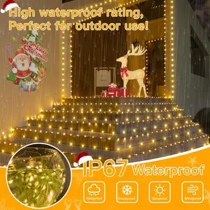 Solar Party String Lights, 30M 240LED Warm White Decorative Lights for Holiday, Event Decor