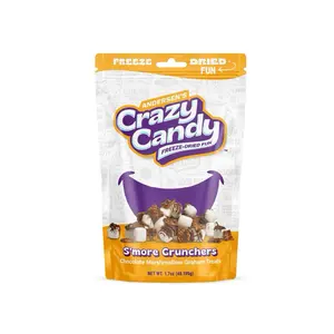 Andersen's Crazy Candy Freeze-Dried S'mores Crunchers Chocolate Marshmallow Graham Treats 1.7oz Snacker