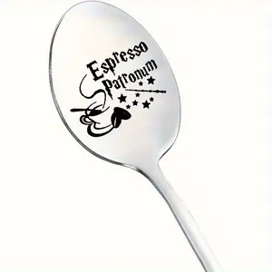 Stainless Steel Coffee Spoon Set, Engraved Magic Theme Spoons, Perfect Gift for Friends and Family, Durable and Fun Drink Stirrers