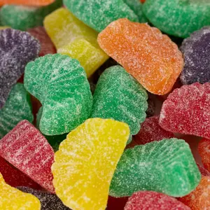Fruit Slices Jelly Candy | 2 Pound Bulk Bag | Assorted Flavors | Sugar-Dusted Nostalgic Sweets Snack Bonbon
