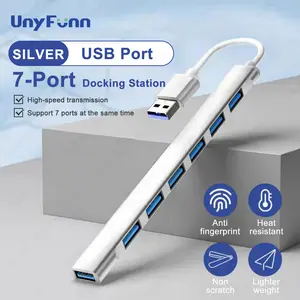 7 Ports USB HUB USB C USB 3.0 HUB 7-in-1 Type C Multi-port USB Splitter OTG Adapter USB Adapter plug power adapter Universal European Travel Power Adapter efficient data transfer