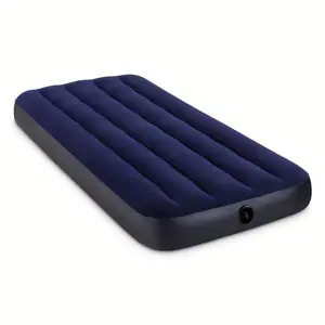 Multi Purpose Inflatable Airbed - 191cm Portable Thick Plush Heavy-Duty Striped Foldable Mattress, Portable Outdoor Equipment, Travel Accessory for Camping Hiking, Outdoor Camping Supplies for Guests