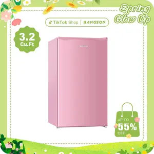 BANGSON Mini Fridge with Freezer 1.7 Cu.Ft & 3.2Cu.Ft Compact Single Door Small Refrigerator Beverage Cooler Energy-Efficient Low Noise Temperature Thermostat