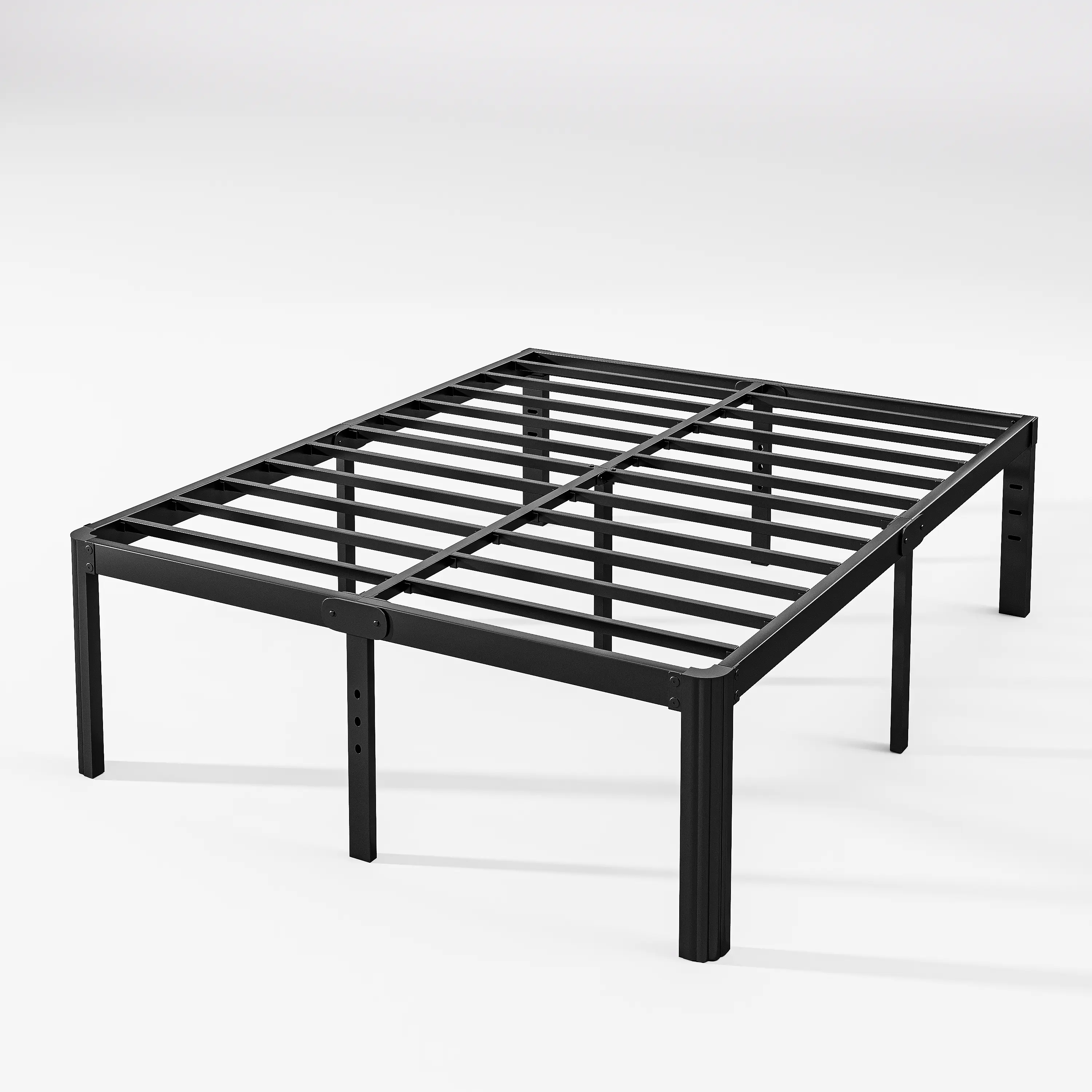 Aardhen 18-in Full Size Metal Bed Frame - No Box Spring Needed, High Under-Bed Storage Clearance, Easy Self-Assembling, Sturdy Steel Construction, Sleek Design, Full Size Bed, Metal Bed Frames