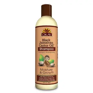 OKAY Black Jamaican Castor Oil Shampoo – Moisturizing & Strengthening Hair Cleanser for Dry, Damaged, or Brittle Hair – Promotes Growth & Restores Shine – Sulfate & Paraben Free – 12 fl oz (1 Pack)