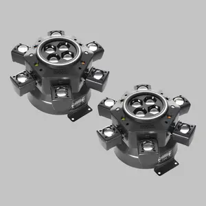 Moving Head Dj Lights for Parties, Stage Light 6-in-1 LED RGBW 6 Arms DJ Lights for Parties Support DMX-512 & Sound Activated, Stage Light for Party