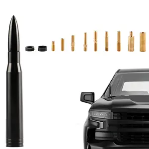 Bullet Antenna - Black Billet Aluminum Mast with Premium Copper Hardware Heavy Duty Replacement for Ford F150 Jeep Wrangler Chevrolet Truck Accessories Badass Trucks cal