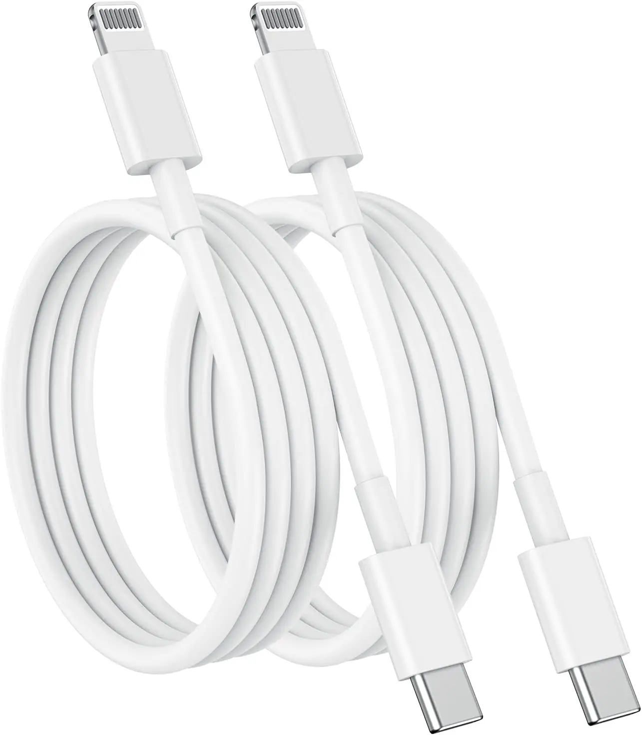 USB C to Lightning Cable (2pack 6ft), iPhone Fast Charger 2m, Power Delivery Original Type C Charging Cord for Apple iPhone 13/12/11 Pro/11/XS MAX/XR/8/7/6s Plus,iPad (White)