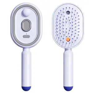 Electric Spray Air Cushion Massage Comb | Self-Cleaning Anti-Tangle | Essential Oil Mist Hair Care Comb | Anti-Static Volumizing Aromatherapy Comb