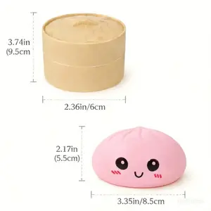Dumpling Squishy Toy – Surprise Mystery Bun Fidget Toy Soft TPR Stress Relief Sensory Toy for Kids＆pet Perfect for Easter Spring & Gift Exchanges dogsoftoy squishytoy