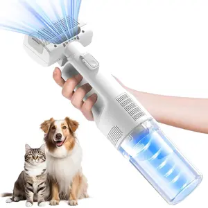 Cordless One-Click Hair Removal Pet Brush, equipped with 5 grooming and cleaning tools, featuring 60-decibel mute hair removal function (suitable for anxious pets), zero hair scattering, and has been verified as an ideal household cleaning tool.