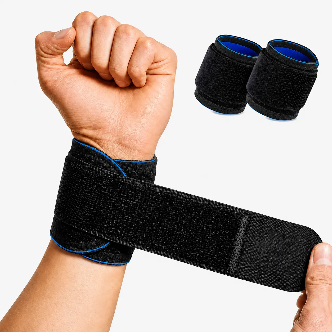2 sports compression wrist guards, freely Adjustable Tightness, double layer compression protection, protection ligaments, fixed support wrist joints, reduce sports injuries, suitable for tendon sheath discomfort fitness and various ball games