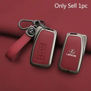 3 Button Zine Alloy Car Key Case Shell Cover Holder Car Key Protector Car Key Accessory For Lexus NX GS RX IS ES GX LX RC 200 250 350 LS 450H 300H Key Protection Accessories