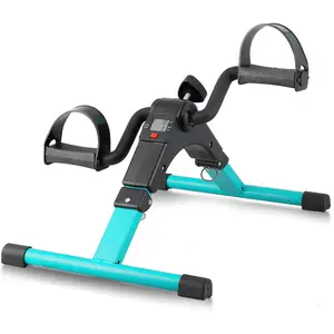 Folding Pedal Exerciser, Mini Under Desk  - Portable Foot Hand Cycle Peddler Machine Bicycle Exerciser for Arm  While Sitting