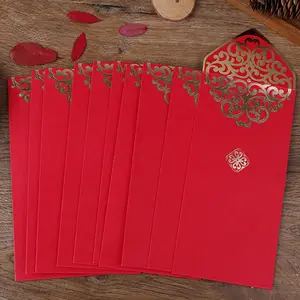 10/20pcs Creative Gold Foil Envelopes, Chinese New Year Envelopes, 2026 Horse Year Decorations, Lunar New Year Lucky Money Envelopes