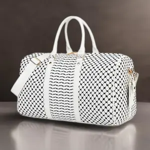 Keffiyeh-Inspired PU Leather Travel Bag