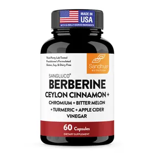 Blood Sugar Support Complex Supplement | Supports Healthy Blood Sugar Levels Already Within Normal Range | With Berberine, Cinnamon, Chromium, Turmeric, Apple Cider Vinegar, Bitter Melon | 60 Capsules