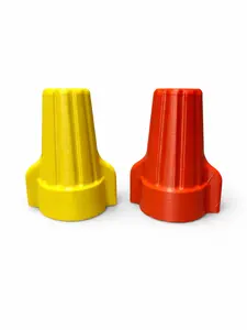 3D Printed Yellow & Red Storage Container for Wire Nuts 5 or 10 Inch Lightweight Organizer for Tools Accessories Durable Easy Access