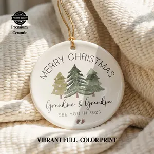 Promoted to Grandparents Ornament, Christmas Ornament, Pregnancy Announcement, Reveal to Grandparents, New Baby Announcement Ornament